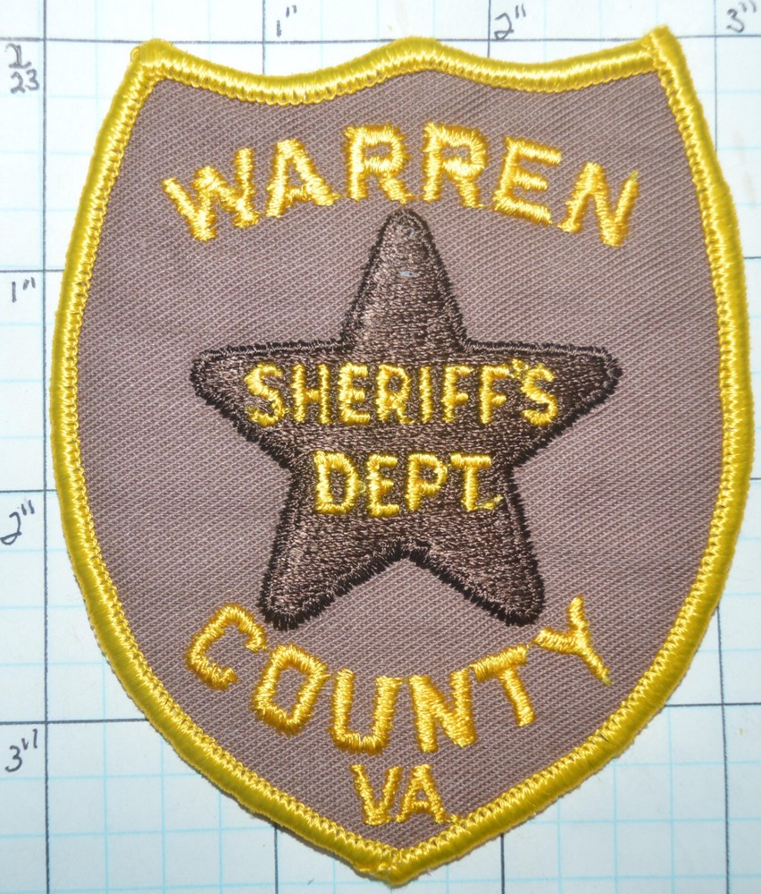 VIRGINIA, WARREN COUNTY SHERIFF SHERIFF'S DEPT 3.75" PATCH