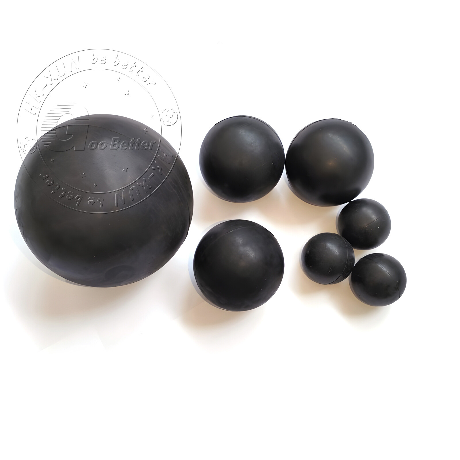 Black Round Solid Rubber Ball Bouncy Balls Training Ball Diameter 2mm to 100mm