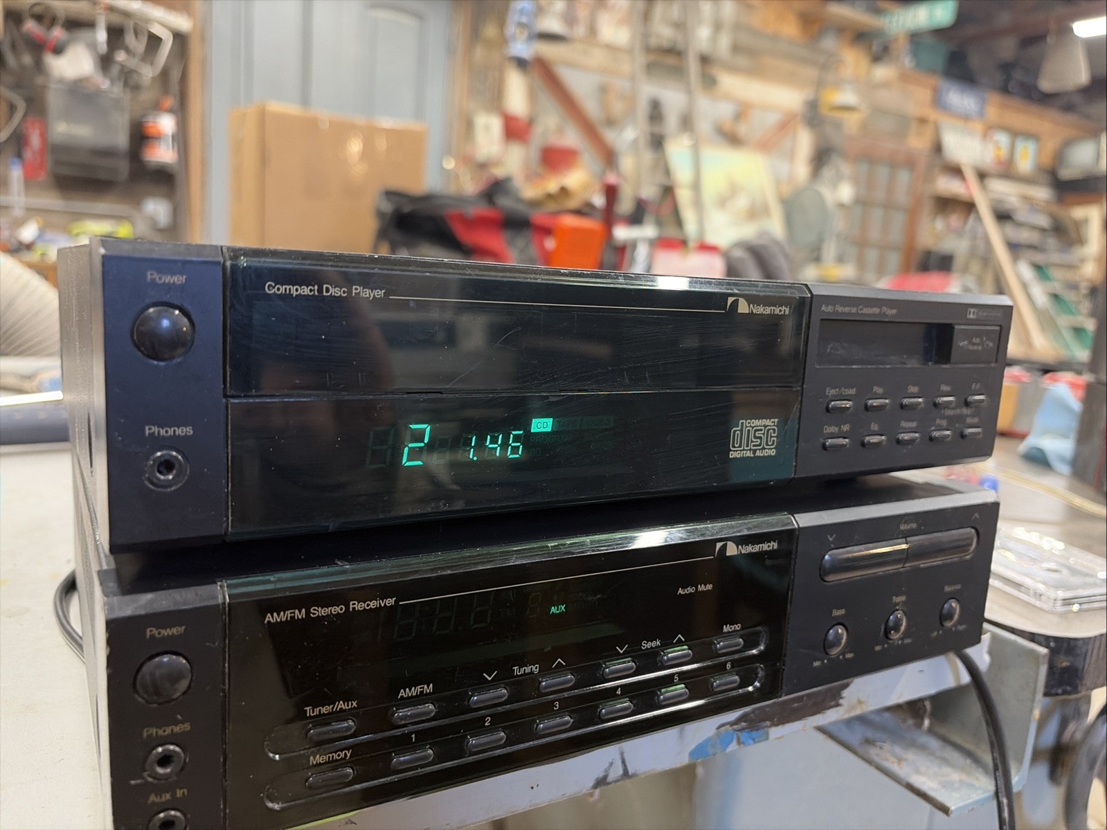 Vintage Nakamichi R-1 Stereo MICRO Receiver & CP-1 Cassette/CD