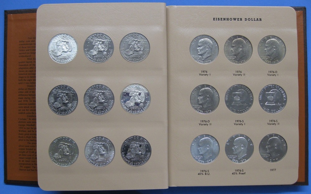 1971 thru 1978 Unc & Proof Eisenhower Dollar 32pc Set Plus 1990 - 2015 issues