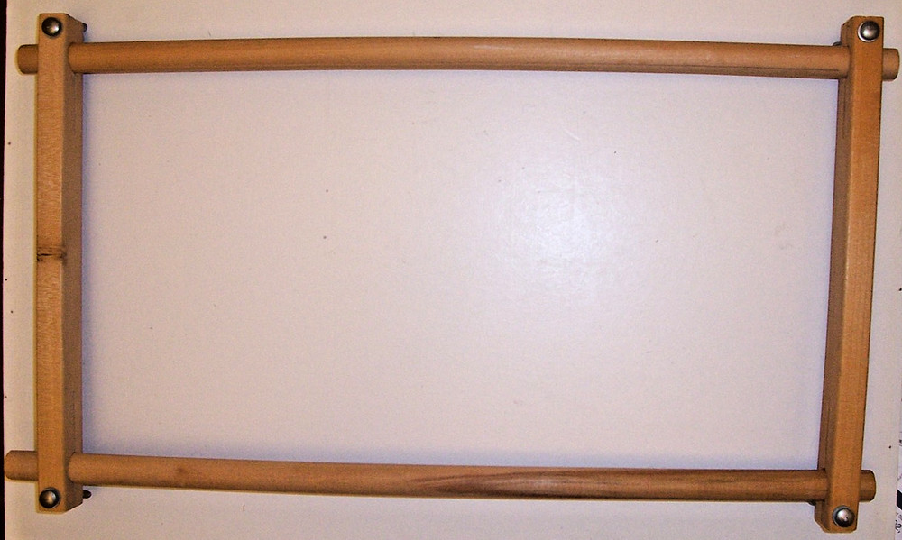 SOLID BEECH WOOD BOLTS NEEDLEPOINT EMBROIDERY TAPESTRY SCROLL FRAME  21" x 12"