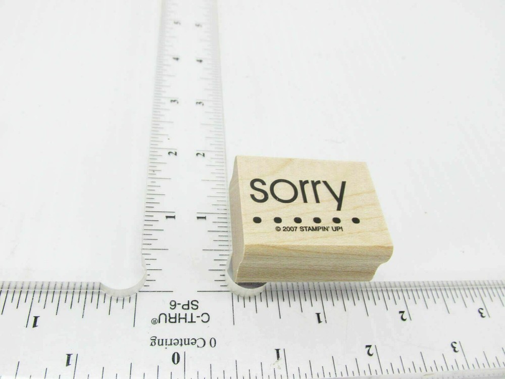 A Simple Word Sorry Rubber Stamp - Stamp Set E79