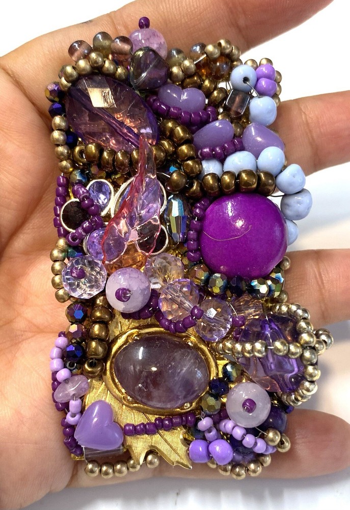 11.284 Vintage brooch, Nicole Hill, multicolor, glass, plastic