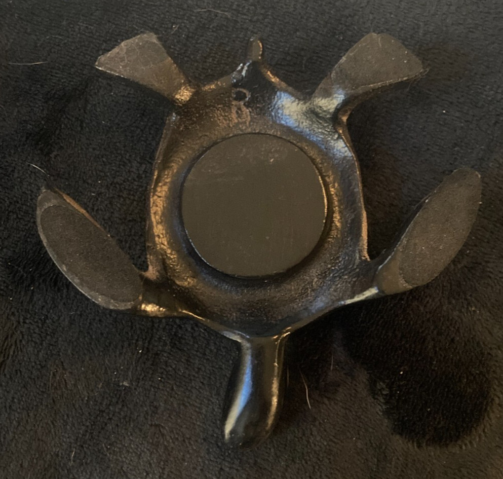Metal Seat Turtle Tea Light Candle Holder....Signed