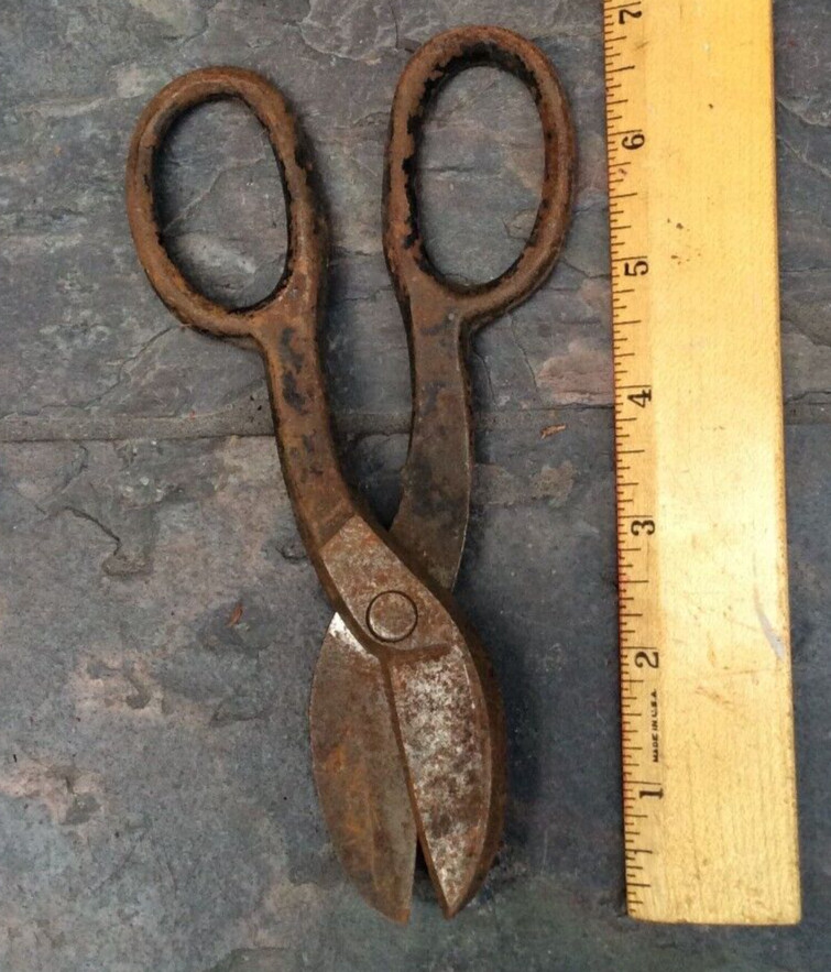 Vintage Blue Bird (?) Short Tin Snips