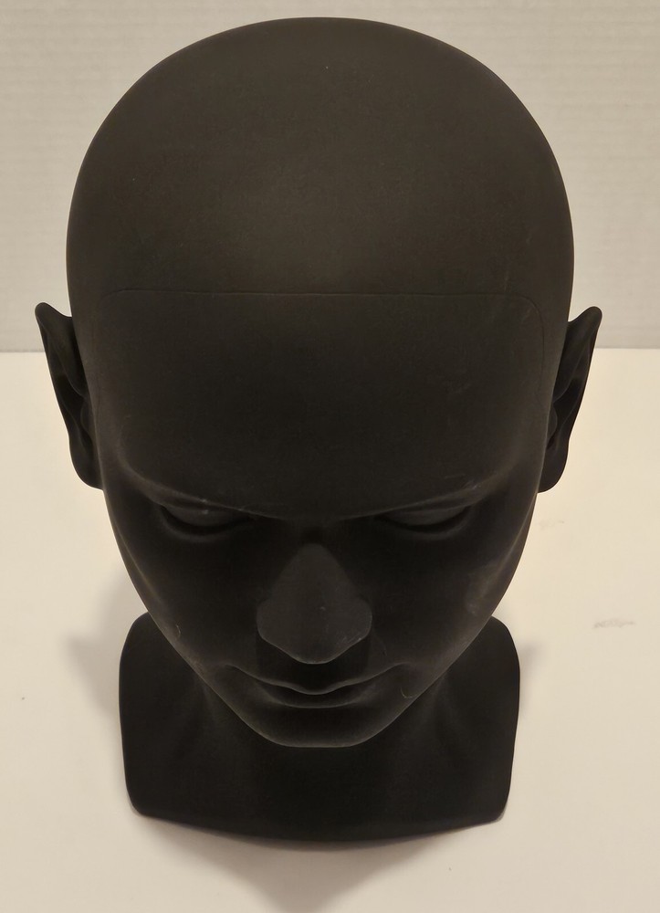 Durable Plastic Mannequin Head Black New