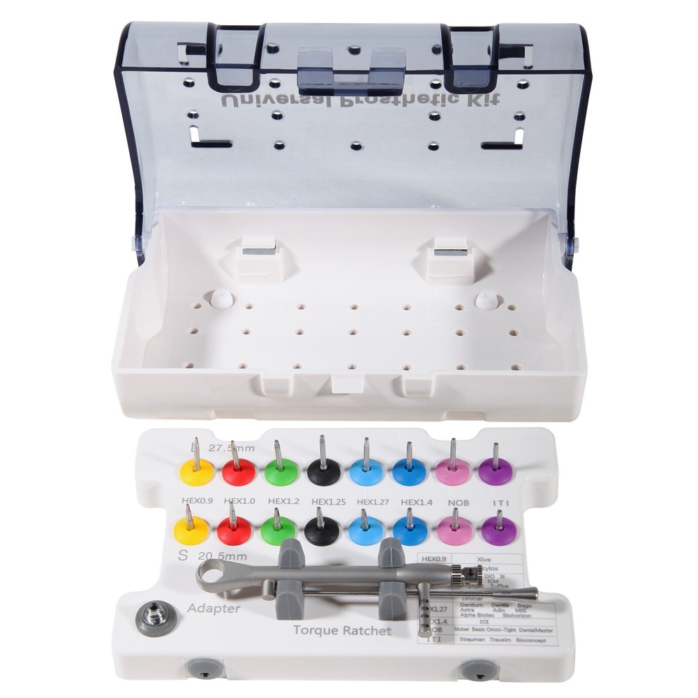 Universal Implant Screwdriver Latch Driver Torque Wrench Prosthetic Kit