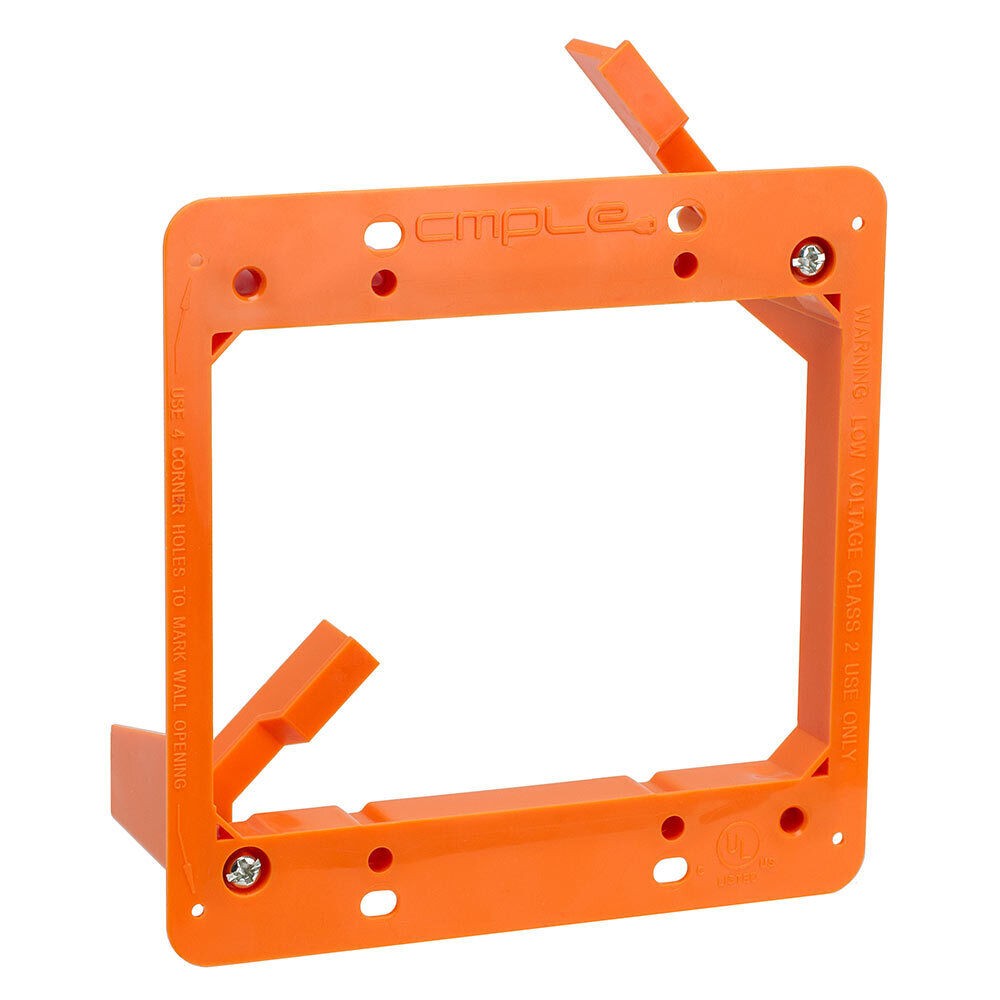 4 Pack Low Voltage Bracket Drywall Mounting 2-Gang Wall Plate Mount Face Plate