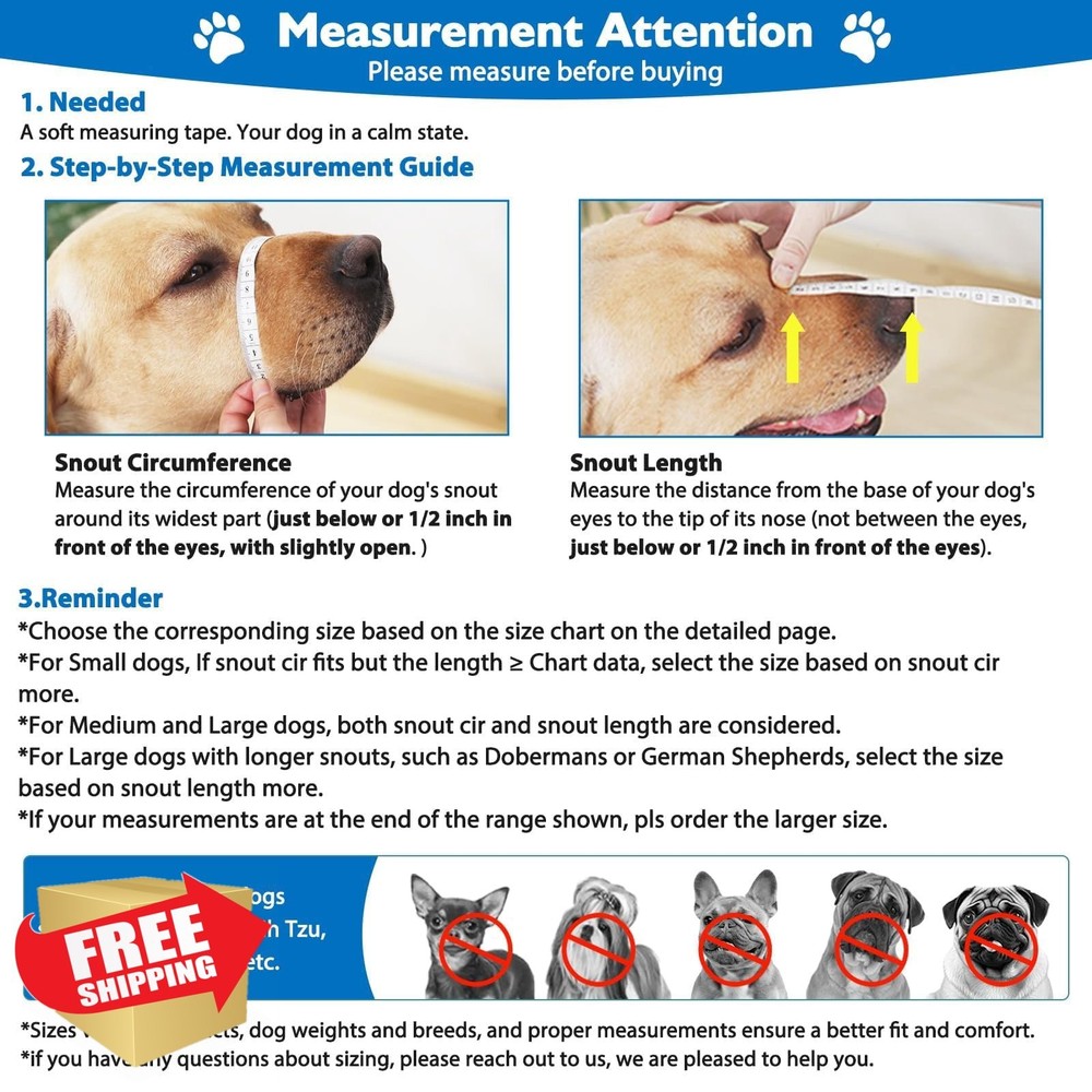 Mayerzon Dog Muzzle Black Medium Large German Shepherd Anti Bite Chewing