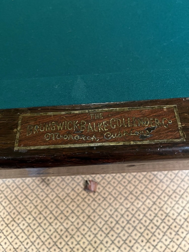 1903 Brunswick 5x10 Antique Pool Table
