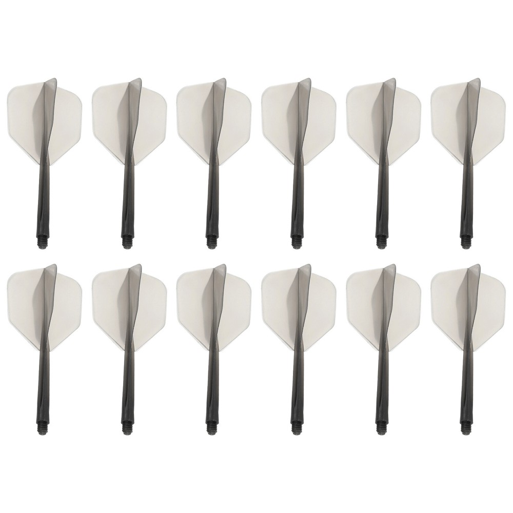 9Pcs 4BA Integrated Dart Shaft Flights Durable Dart Flight Set, Grey