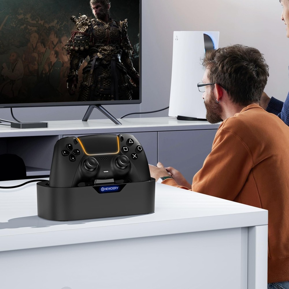 NEWDERY PS5 Controller Charger Station DualSense Edge Controller Charging Stand