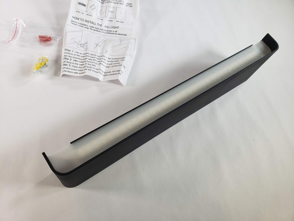 Amansour Dimmable Vanity Light with Remote Control 16 Inch Matte Black