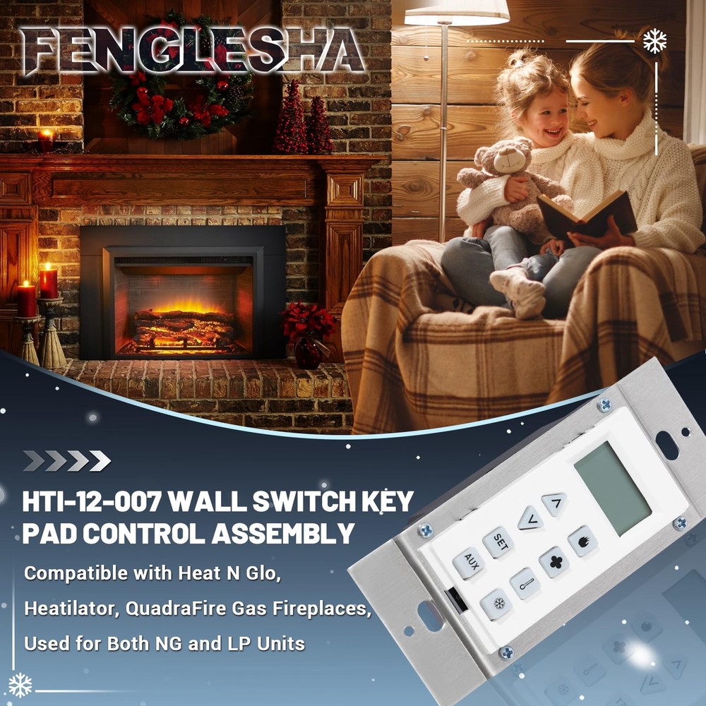 Fenglesha HTI-12-007 Wall Switch Control Assembly Compatible with White
