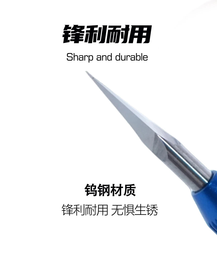 MANWAH Tungsten Steel Triangular Scraper Model Building Tool Edge Scraper