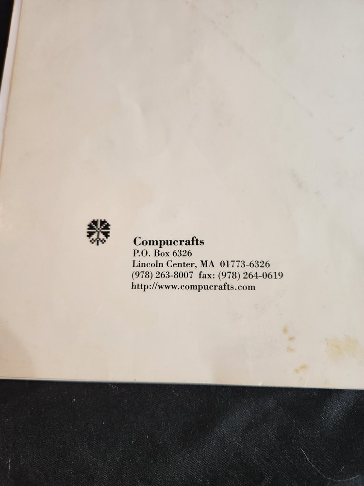 Stitch Crafts Version 2 For Apple Manual With Floppy Disk By Compucrafts