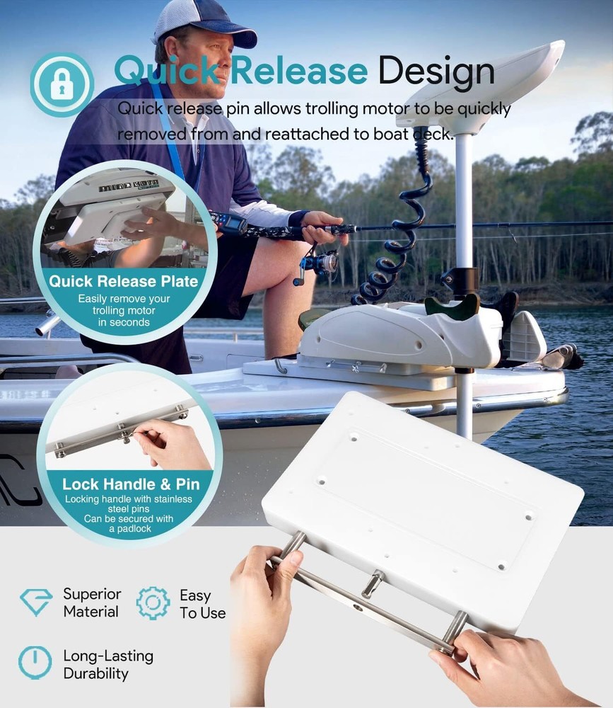 RTA-54 for Riptide Trolling Motor Composite Quick Release Bracket Mount 1854054