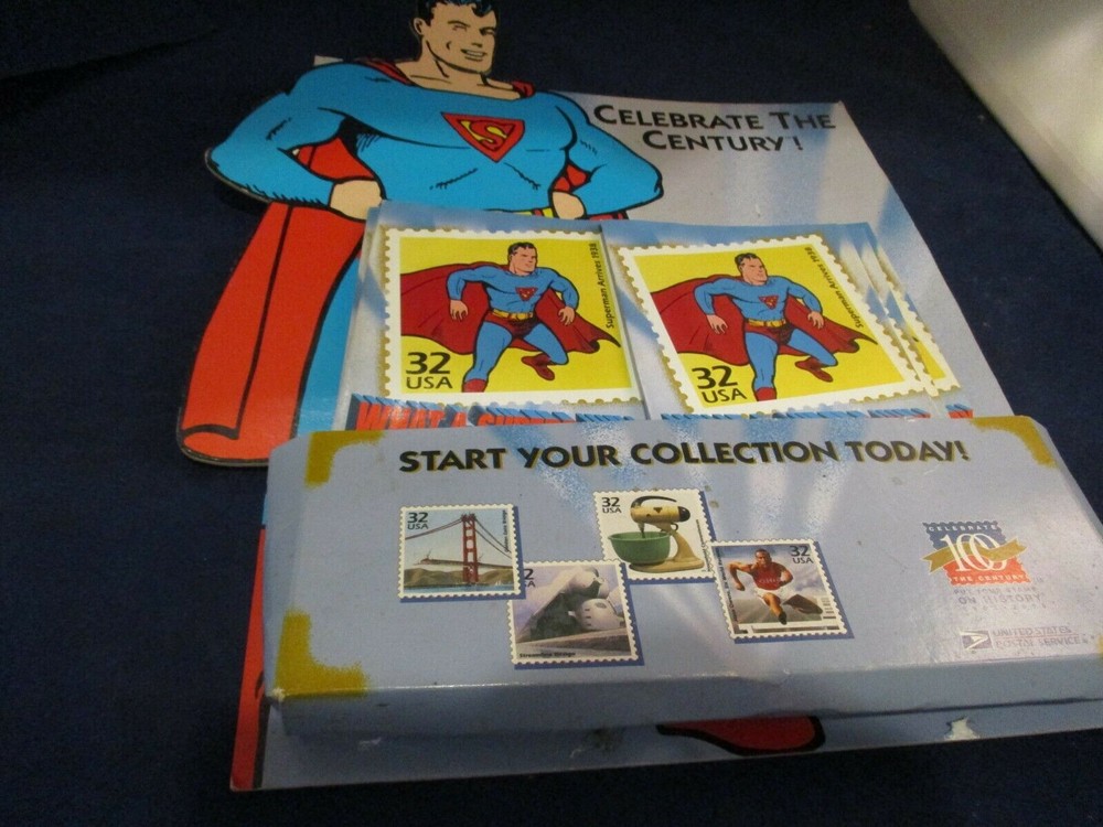 Superman USPS Commemorative Stamp Info Brochure Store Display