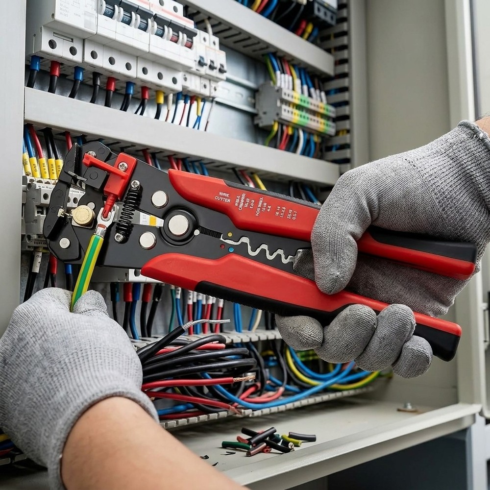 Automatic Multi-Function Wire Stripper and Crimper Tool for Electrical Work