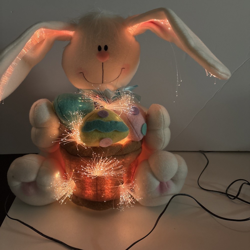 Fiber Optic Easter Bunny 11” Tall