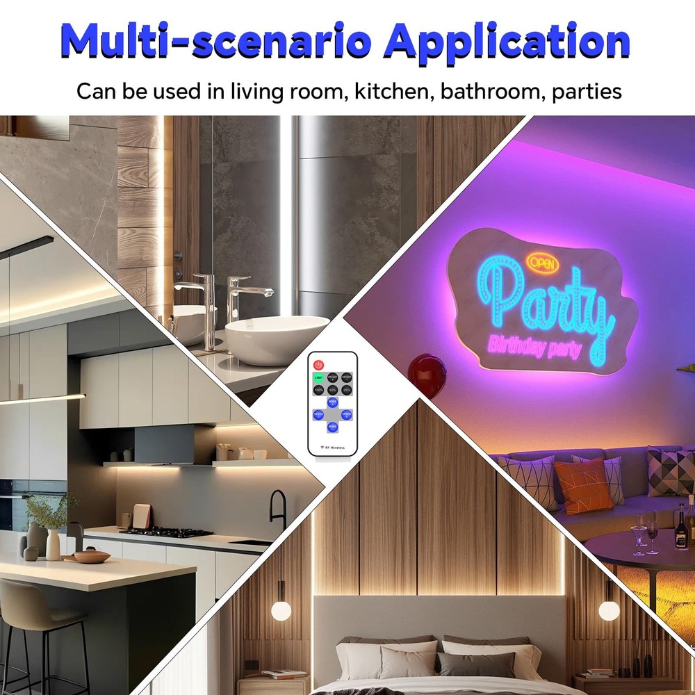 11key RF Mini Wireless Remote LED Controller DC5-24V for 3528 5050, RF Dimmer...