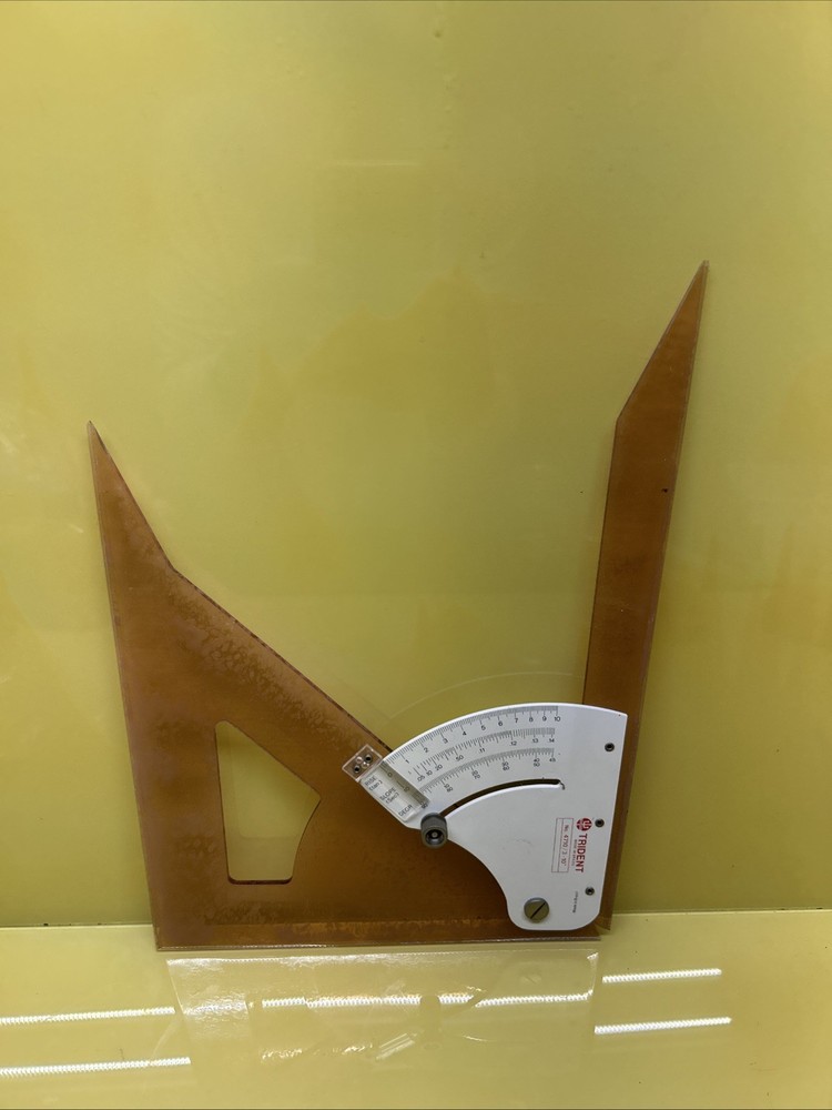 Vintage Adjustable Set Square Trident Facila 12” Architect Draughtman's Drawing