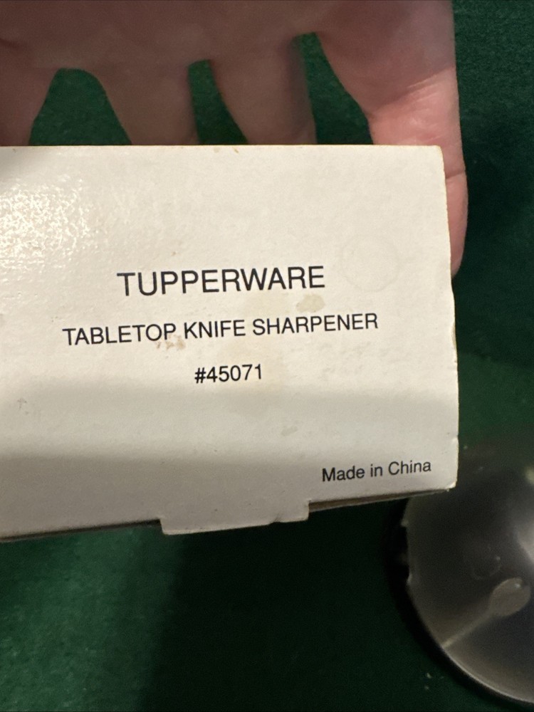 Tupperware Tabletop Knife Sharpener #45071 Black