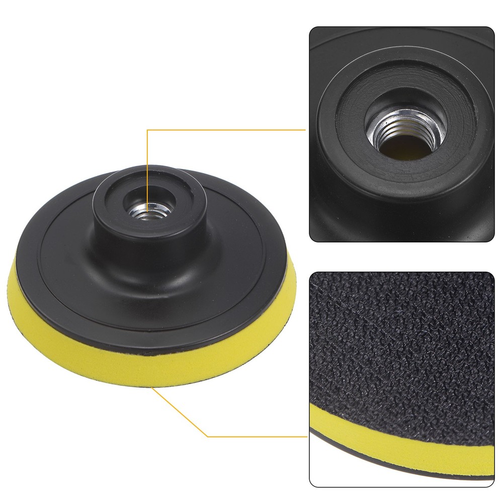 4pcs 3" Wool Buffer Polishing Pads Buffing Wheel Kit with M10 Drill Adapter