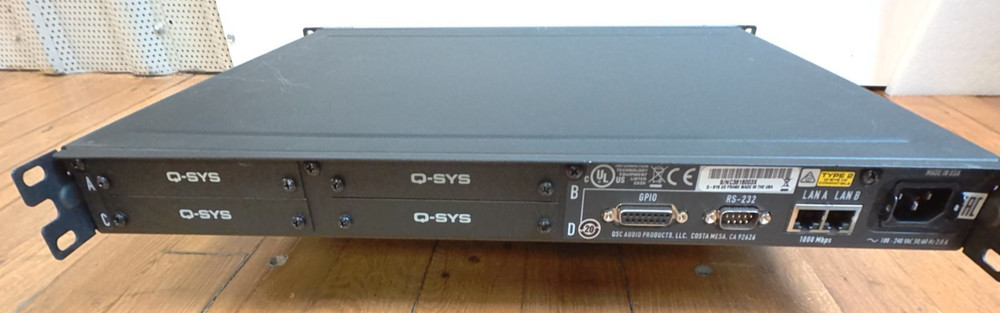 QSC Q-SYS I/O-FRAME - Network Interface w/ NO CARDS - USED
