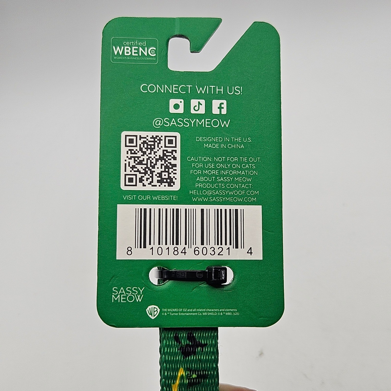 Sassy Meow Wizard of Oz Wicked Elphaba Cat Leash – 6 ft