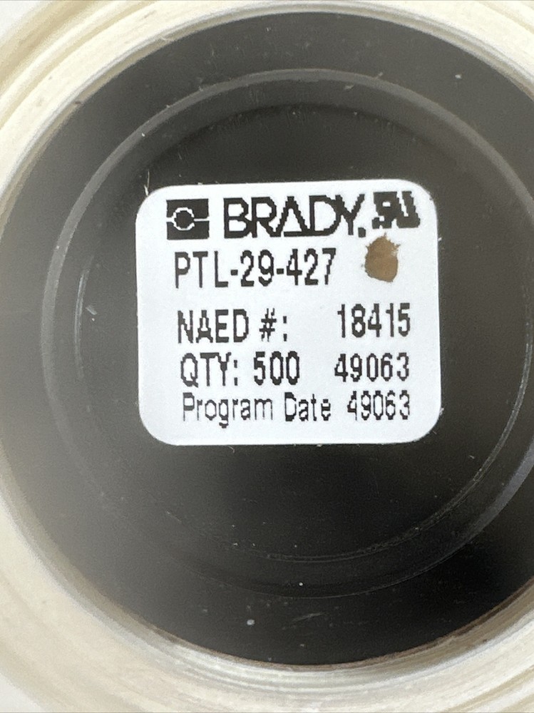 Brady PTL-29-427 Printer Label, White On Translucent, Partial Roll, No Box (BB3)