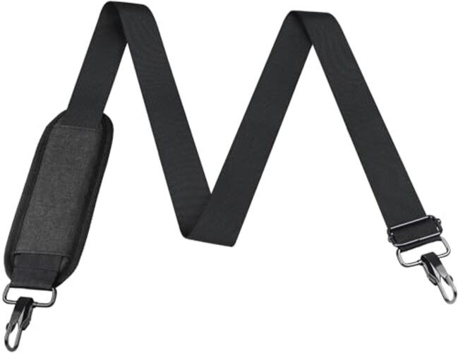 56 inch Shoulder Strap, Universal Adjustable Thick Soft Duffel Bag Black