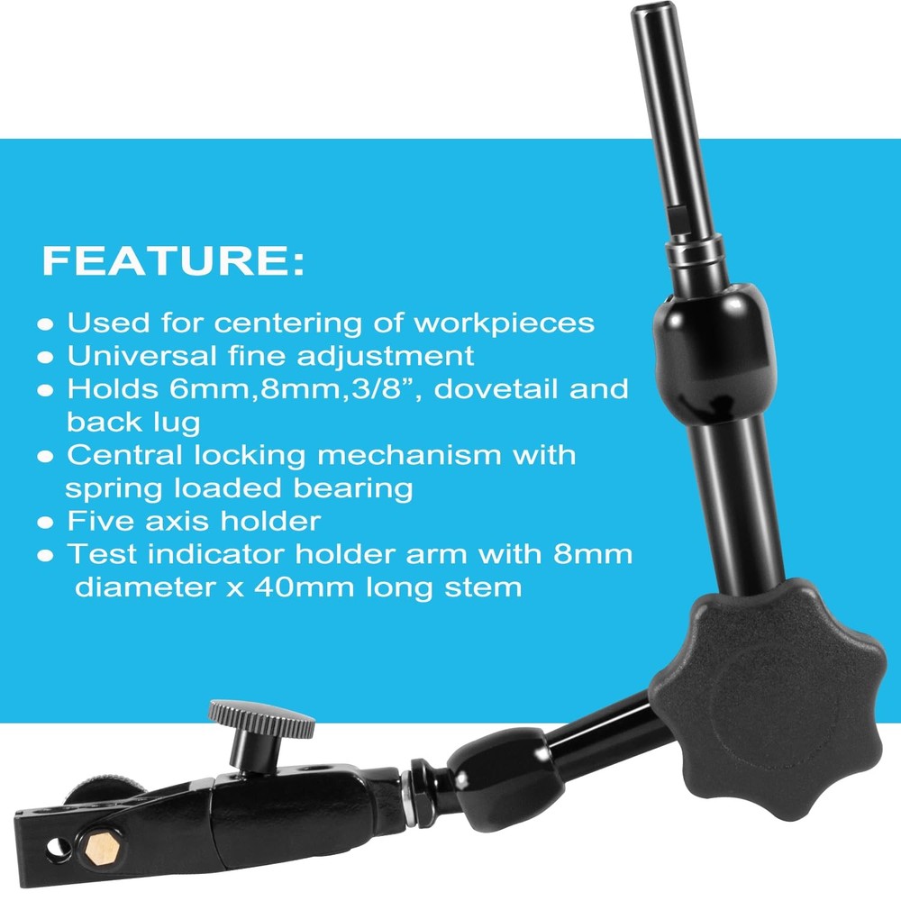 NF1022 Bracket Centering Indicator Bracket, Replaceable, for NOGA fine Adjust...