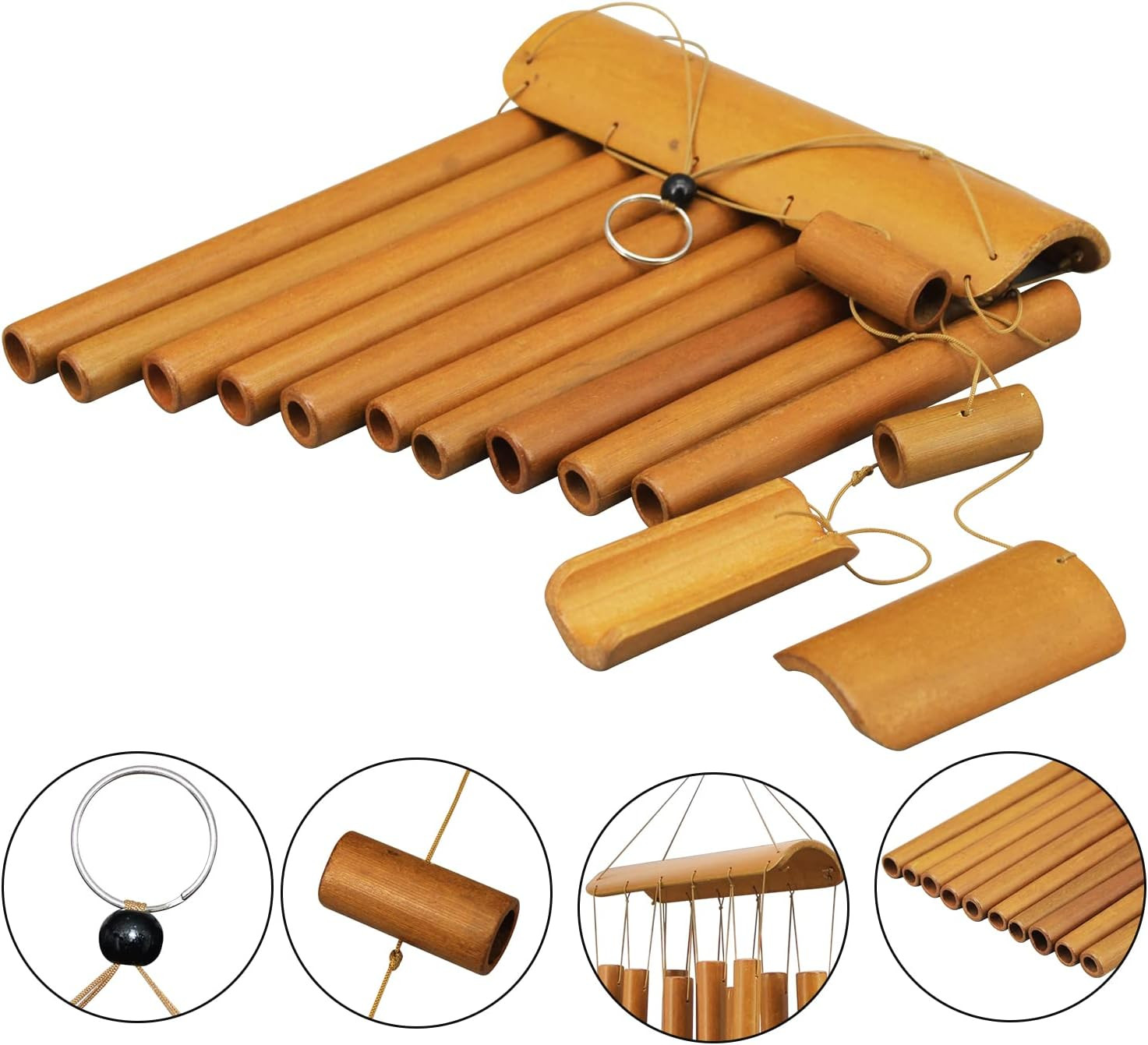 Windchimes Outdoors, Memorial Wind Chimes, Bamboo Wind Chimes for outside Cleara