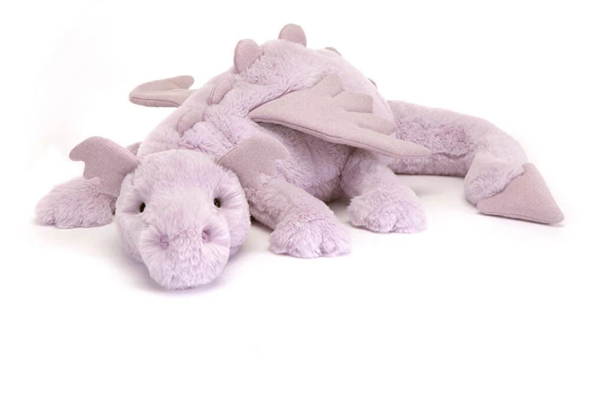 Jellycat Plush Lavender Dragon Purple NWT !