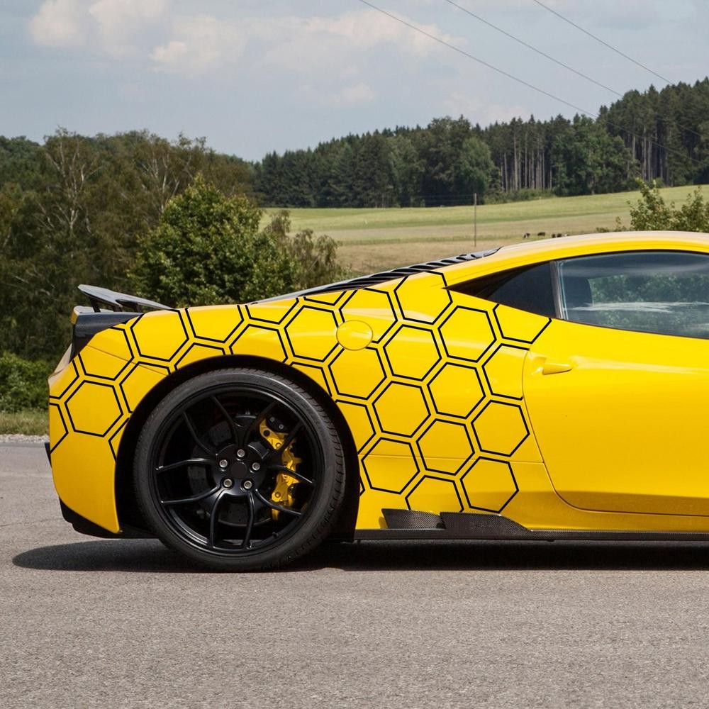 Car stickers decals Camouflage kit solid hexagon honeycomb side racing sticker