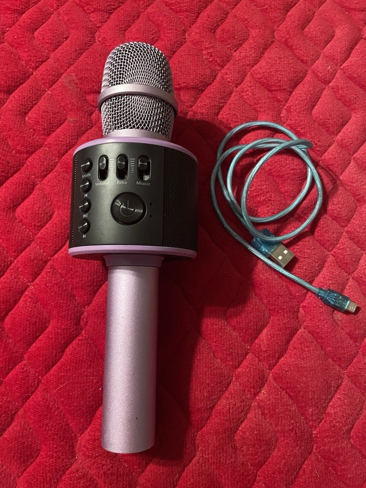 Core Innovations Wireless Bluetooth LED Karaoke Microphone, purple