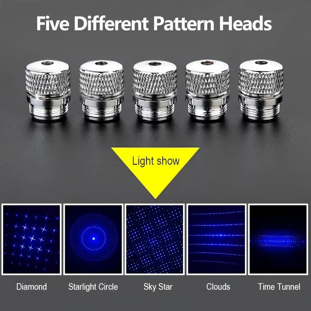 10W Blue Burning Laser Pointer 450-n-m Adjustable Visible Beam Dot Light US