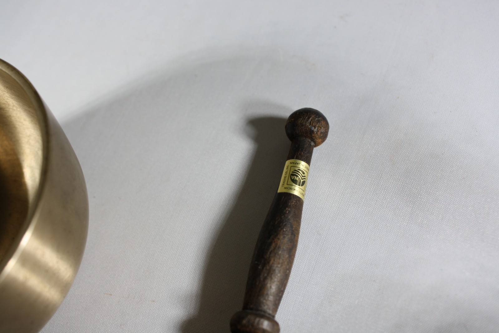 JAPANESE HOUSEHOLD BUDDHIST SINGING BOWL ORIN BRASS 3.5" Width VINTAGE