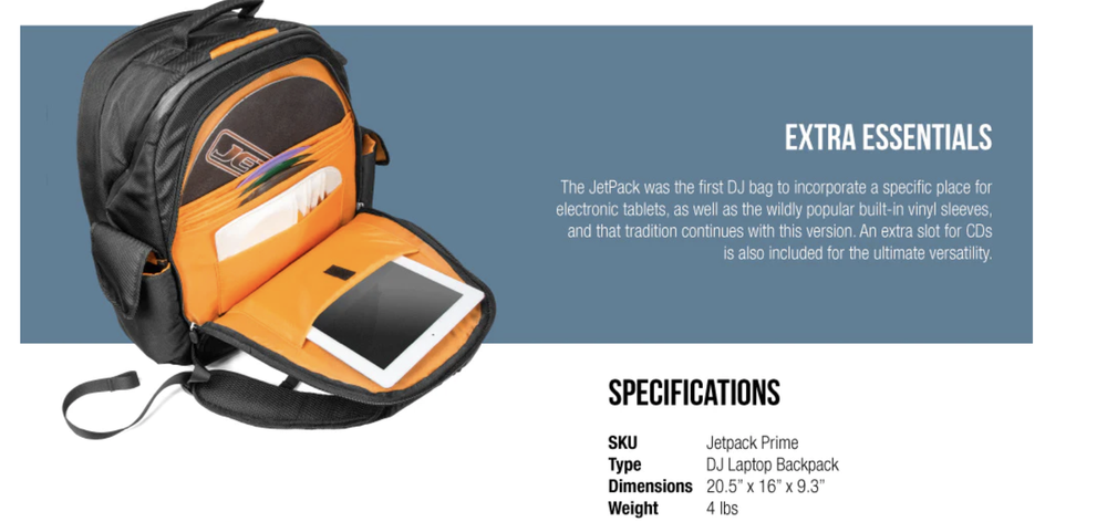 JetPack PRIME DJ Backpack