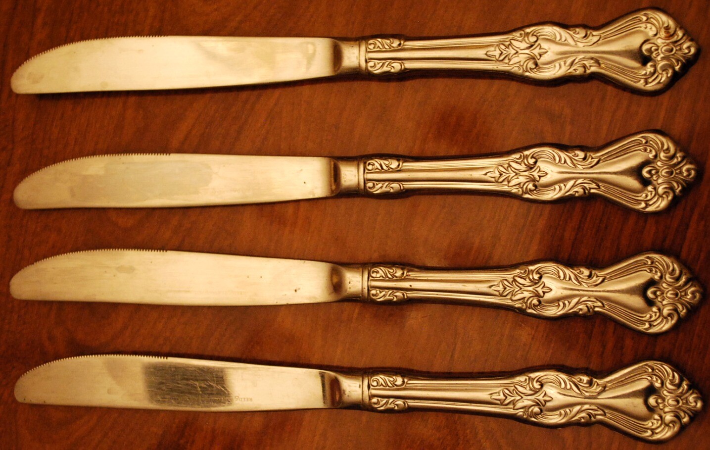 SET 4 DINNER KNIVES Reed & Barton Stainless Steel Flatware MARLBOROUGH 18/10 Exc