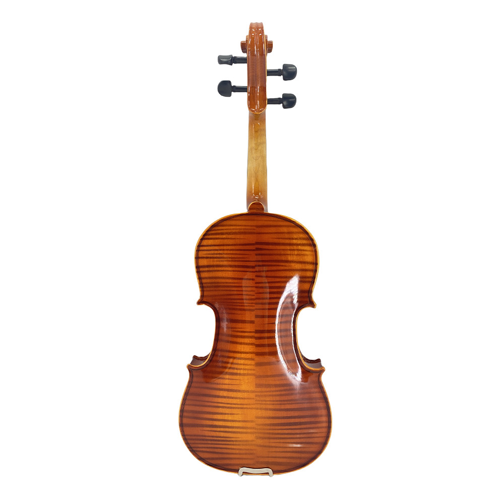 Solid Wood 4/4 Violin tiger pattern Set Full Size Fiddle Kit Handmade with Case
