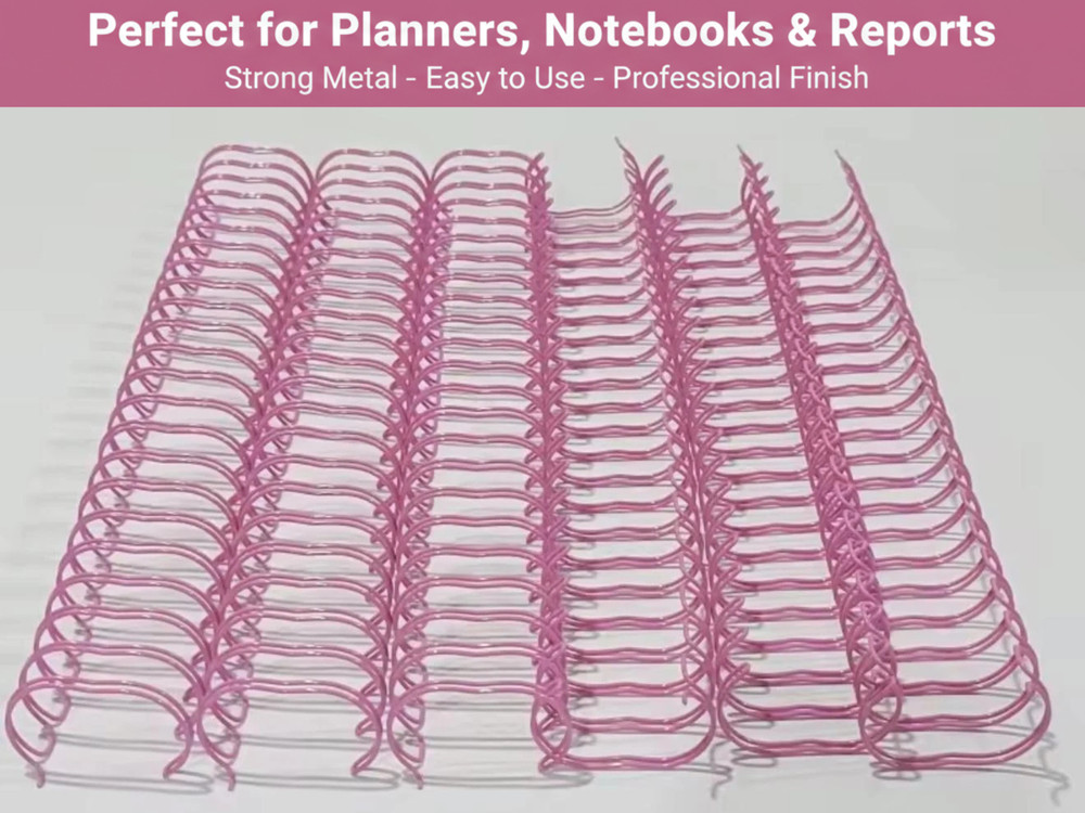 Wire Binding 5/8” Pink – 100pcs – 2:1 Pitch Wire Binding Spines