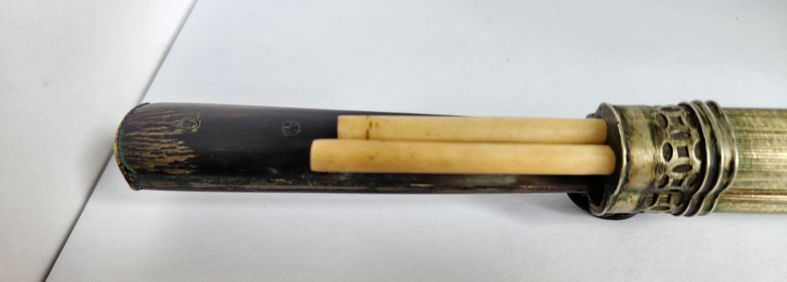 Antique Asian Chinese Knife Bone Chopsticks Traveling Eating Trousse Set