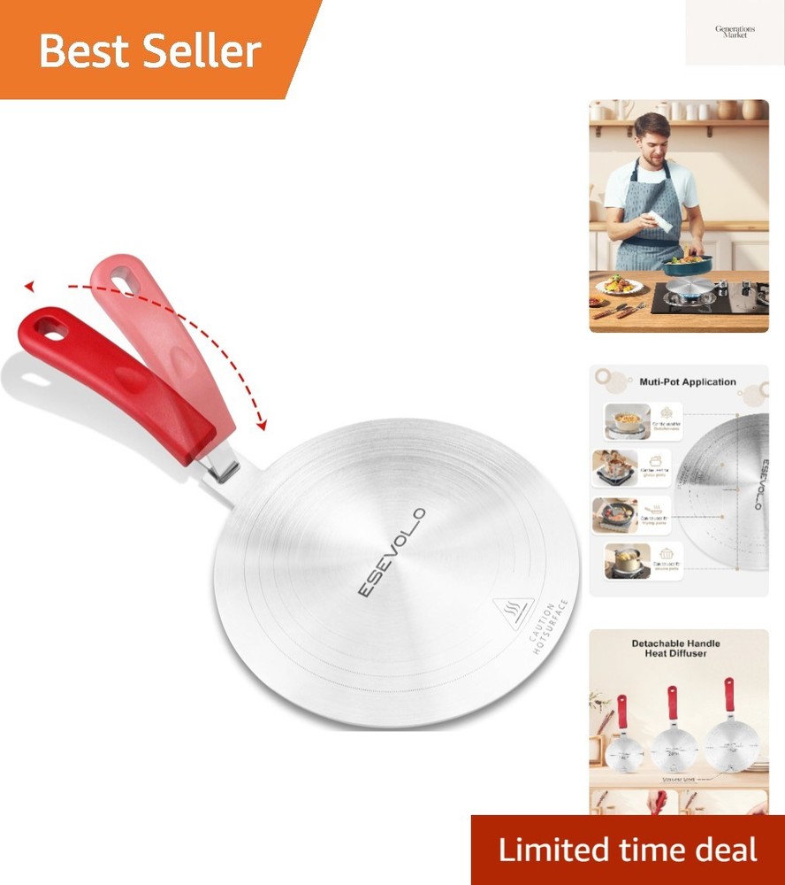 9.45 inch Heat Diffuser Stainless Steel Induction Diffuser Plate for Electric...