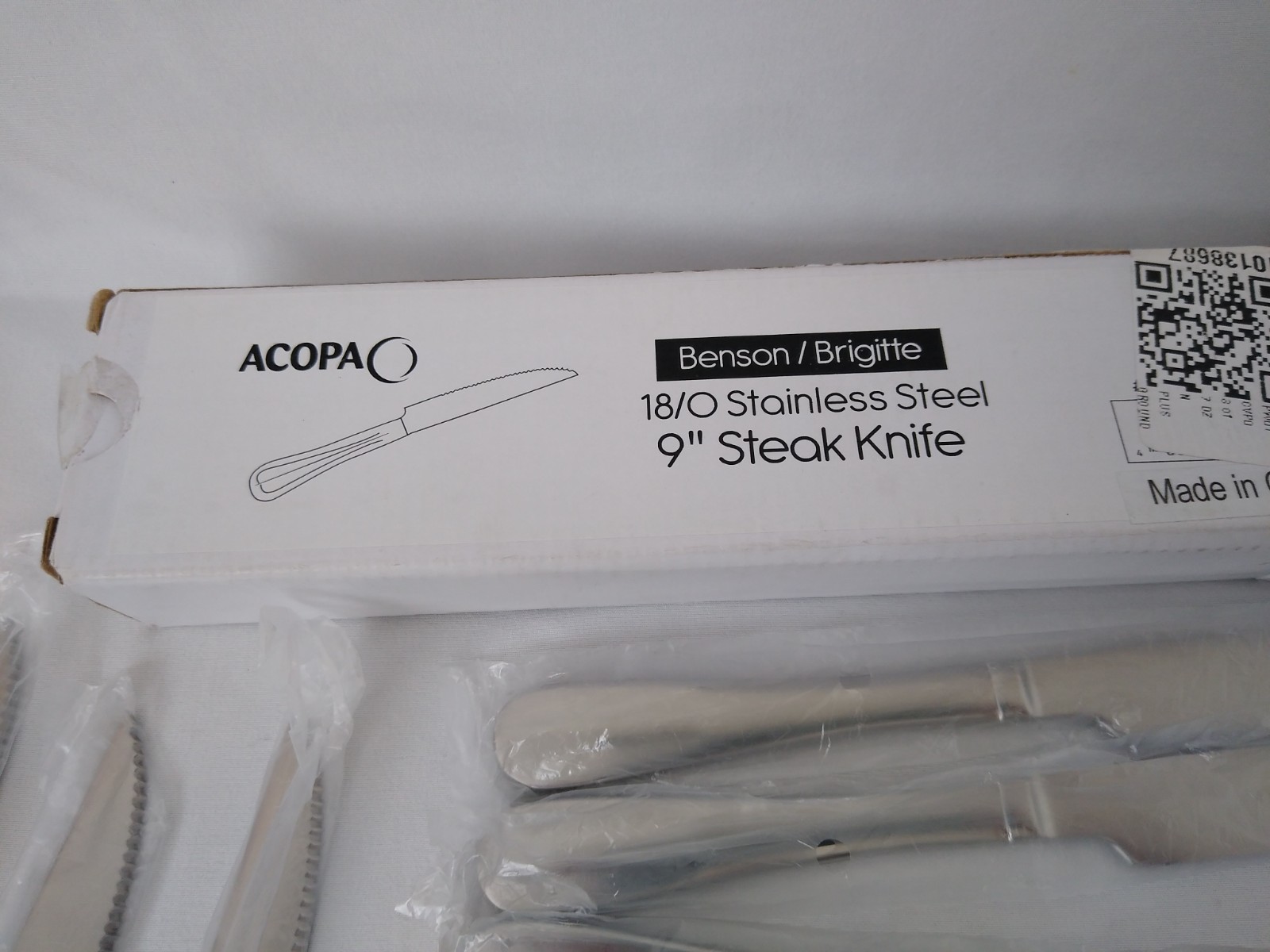 Acopa 18/0 Stainless Steel 9" Steak Knife 12 Pack Benson / Brigitte Flatware