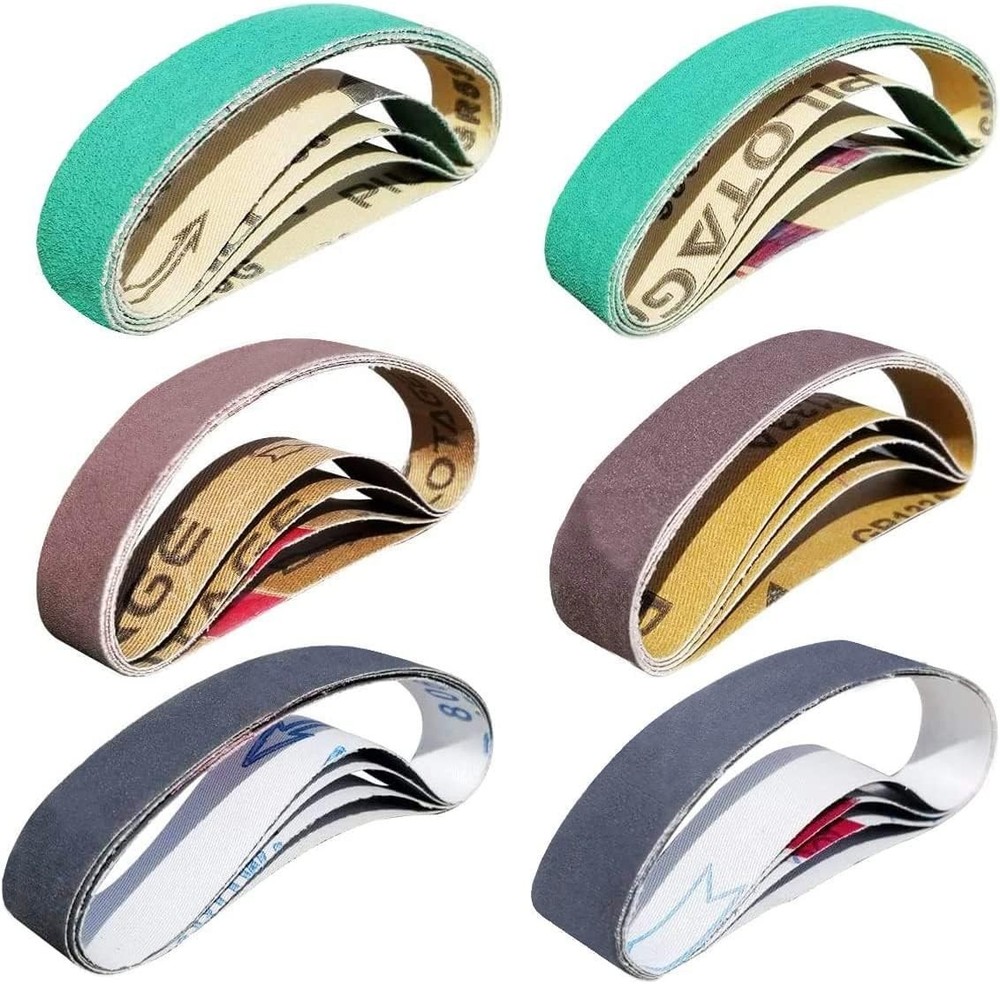 24 Pcs 3/4" X 12" Replacement Knife Sharpener Sanding Belt Kit for Work Sharp Kn