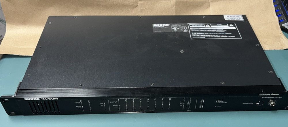SHURE MXWANI8 MICROFLEX WIRELESS 8-CHANNEL AUDIO NETWORK INTERFACE