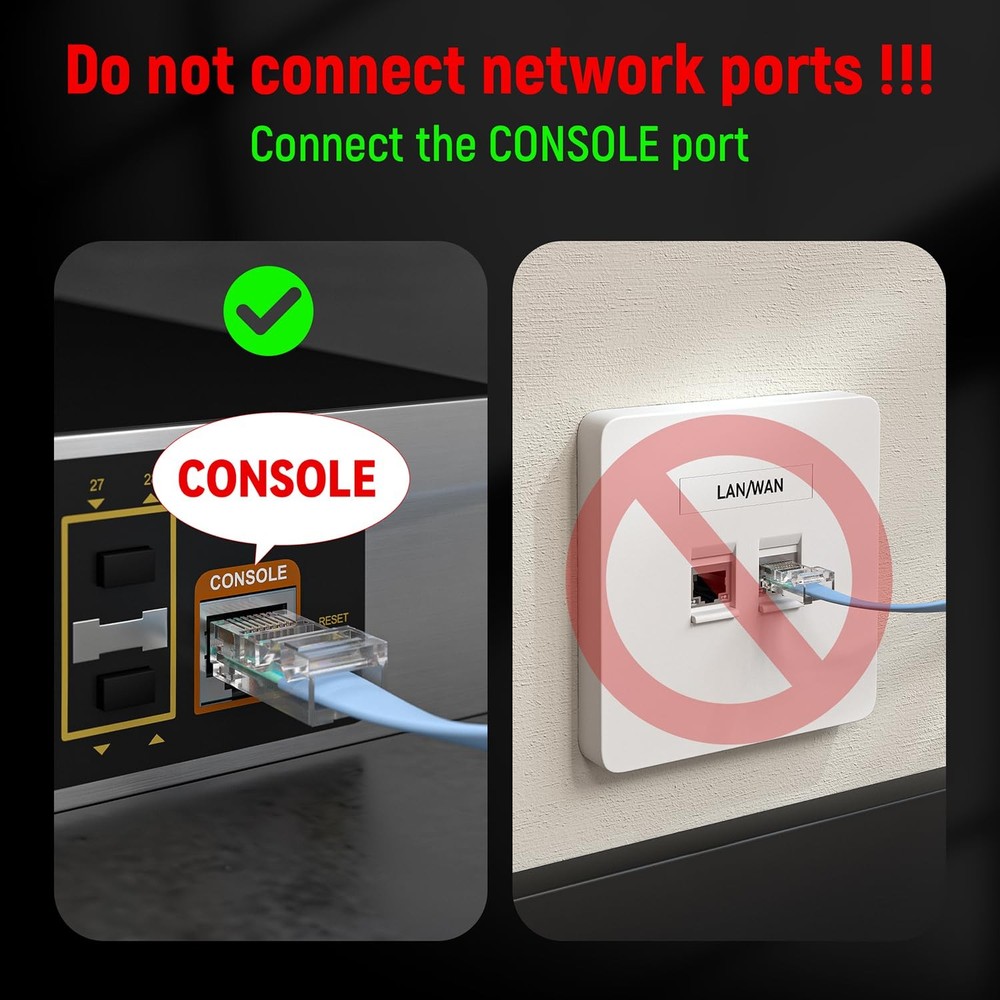 USB Console Cable,USB to RJ45 Cable for Cisco Routers/AP 6 ft