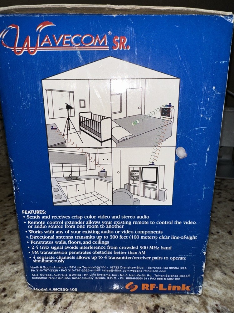 Wavecom Sr. Audio Video Communicator DDS/DVD/CABLE, Wireless Model WCS30-100